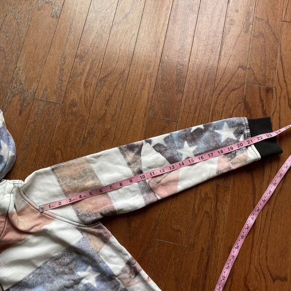 rare all over american flag print ksubii pullover hoodie - Picture 6 of 6